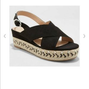 A New Day Platform Espadrille Crisscross Sandals